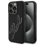Karl Lagerfeld KLHCP15L3DRKSDLK iPhone 15 Pro 6.1 Black Hardcase 3D Rubber Signature