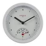 KIENZLE Mini Bathroom Clock (14980) - White, Analog, Quartz, Battery Operated, Suction Cup Mount, Splash-Proof