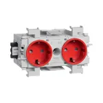 Hager GS20013020 Schuko ki&scaron;tukinis lizdas, raudonas, IP20, 250 V, 16 A, 10 vnt.