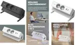 Fellowes Power Desk 2 stalinis maitinimo blokas, 2 lizdai, 2 USB, juodas