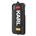 Karl Lagerfeld Apple iPhone X/XS PU dėklas su dirželiu, juodas