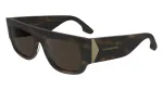 Victoria Beckham VB666S5516321 Moteri&scaron;ki dideli kvadratiniai akiniai nuo saulės Havana rudi gradientiniai 55 mm