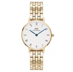 DANIEL WELLINGTON Petite Lumine moteri&scaron;kas laikrodis 28 mm rožinio aukso tinklelio apyrankė DW00100682
