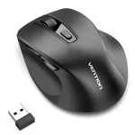 Vention KTMB0 Dual-Mode 2.4GHz + Bluetooth 5.1 belaidė optinė pelė, 6 mygtukai, 800-2400 DPI, juoda