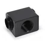 Alphacool 90&deg; adapteris (žemo profilio), G1/4 i&scaron;orinis &ndash; G1/4 vidinis, sukamas, juodas (17578)