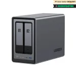 Ugreen NASync DXP2800 NAS Sistema 2 Skyriai Kompakti&scaron;ka Intel N100 8 GB DDR5 0 TB UGOS Pro Juoda