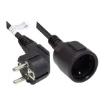 Good Connections P0102-S100 prailginimo kabelis 10 m, Schuko ki&scaron;tukas CEE 7/7 kampinis į lizdą CEE 7/3 tiesų, 1,5 mm&sup2;, juodas