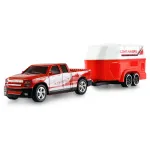 AMEWI RC Pickup Die Cast su arklių priekaba 1:64 RTR raudonas (22681)