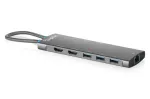 DIGITUS USB-C dokavimo stotis, 11 prievadų, trigubas ekranas, 100W PD