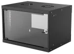 Sieninis tinklo stovas INTELLINET 714143 &mdash; 6U 19 colių, 540&times;400&times;353 mm, cinkuotas plienas, stiklinės durys, IP20, max 50 kg