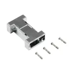 EFB ELEKTRONIK EB0909MV2 Metalizuotas tu&scaron;čias sąsajos korpusas, 1 prievadas Keystone, sidabrinis