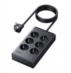 UGREEN S622 maitinimo juosta, 6x AC + 3x USB + USB-C, GaN, 1,5 m, juoda (75141)
