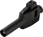 Voltcraft MP-4 laboratorinis ki&scaron;tukas, tiesus, 4 mm banana, spaustuko jungtis, juodas, 50 vienetų (VC-17002940)