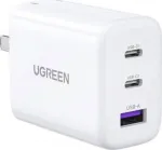 UGREEN 65W USB-C greitasis įkroviklis su USB-A portu - 3 portų sieninis įkroviklis, PD3.0/QC4.0+, ne GaN, juodas (90496)