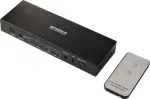 SpeaKa Professional SP-SWAP-500 2 prievadų HDMI KVM matricos perjungiklis su garsu, 4K UHD, USB 2.0 &scaron;akotuvas, metalinis, juodas SP-13904372