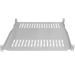 IT-BUDGET 19 inch fiksuota stelažo lentyna / prietaisų padėklas - 80 kg apkrova, 550 mm gylis, reguliuojamo gylio tvirtinimas, &scaron;viesiai pilka (90ITB19FBX550G)