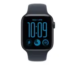 Apple Watch SE 3 GPS + Cellular 40 mm Midnight aliuminio korpusas su mėlyna sportine apyranke, S/M