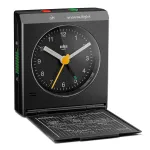 BRAUN BC 05 B Sulankstomas kelioninis žadintuvas, juodas