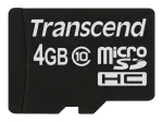 Transcend 4GB MicroSDHC Class 10 atminties kortelė TS4GUSDC10