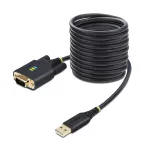 StarTech.com 10ft (3m) USB į serijinį adapterio kabelis, COM i&scaron;laikymas, keičiami varžtai/veržlės, USB-A į DB9 RS232, FTDI IC, ESD apsauga, Windows/macOS/Linux