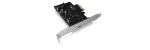 ICY BOX IB-PCI1901-C32 PCIe 3.0 x4 valdiklio kortelė, 1x USB-C 3.2 Gen 2x2, juoda