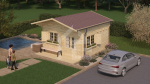 Namelis su antresole Hebe 3-2 (44mm) 4,7 x 4,7 m, 22 ㎡ + 9 ㎡