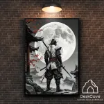 Plakatas &bdquo;Baltosios nakties samurajus&ldquo; &ndash; A1 (59 &times; 84 cm), su juodu rėmeliu ir tvirtinimu