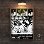 Plakatas &bdquo;Demo pasaulis&ldquo; &ndash; A2 (42 &times; 59 cm), su medžio spalvos rėmeliu ir tvirtinimu
