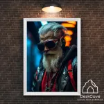 Plakatas &bdquo;Cyber Grandpa&ldquo; &ndash; A2 (42 &times; 59 cm), su baltu rėmeliu ir tvirtinimu