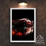 Plakatas &bdquo;Ferrari Superfast&ldquo; &ndash; A2 (42 &times; 59 cm), su baltu rėmeliu ir tvirtinimu