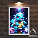 Plakatas &bdquo;Pokemon Squirtle&ldquo; &ndash; A1 (59 &times; 84 cm), su baltu rėmeliu ir tvirtinimu