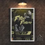 Plakatas &bdquo;Fire Force&ldquo; &ndash; A3 (30 &times; 42 cm), su baltu rėmeliu ir tvirtinimu
