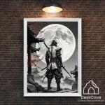 Plakatas &bdquo;Baltosios nakties samurajus&ldquo; &ndash; A3 (30 &times; 42 cm), su baltu rėmeliu ir tvirtinimu