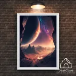 Plakatas &bdquo;Galaktika II&ldquo; &ndash; A3 (30 &times; 42 cm), su baltu rėmeliu ir tvirtinimu