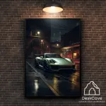 Plakatas &bdquo;Porsche GT3RS&ldquo; &ndash; A3 (30 &times; 42 cm), su juodu rėmeliu ir tvirtinimu
