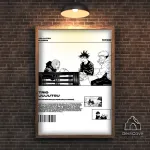 Plakatas &bdquo;Trio Jujutsu&ldquo; &ndash; A4 (21 &times; 30 cm), su medžio spalvos rėmeliu ir tvirtinimu