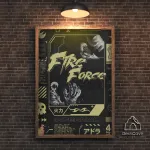 Plakatas &bdquo;Fire Force&ldquo; &ndash; A2 (42 &times; 59 cm), su medžio spalvos rėmeliu ir tvirtinimu