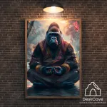 Plakatas &bdquo;Gorila&ldquo; &ndash; A2 (42 &times; 59 cm), su juodu rėmeliu ir tvirtinimu