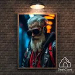 Plakatas &bdquo;Cyber Grandpa&ldquo; &ndash; A4 (21 &times; 30 cm), su juodu rėmeliu ir tvirtinimu