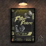 Plakatas &bdquo;Fire Force&ldquo; &ndash; A3 (30 &times; 42 cm), su juodu rėmeliu ir tvirtinimu
