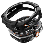 Dėklas Spigen Rugged Armor Samsung Galaxy Watch Ultra 2 (2026, 47 mm), matinis juodas