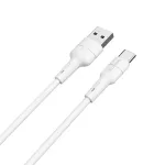 USB kabelis Borofone BX30 Type-C 1.0m silikoninis baltas