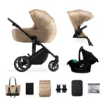 KINDERKRAFT universalus vežimėlis 3in1 PRIME 2 3IN1 MINK PRO SANDROSE BEIGE, KSPRIM02BEG300I