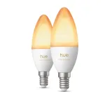 Philips Hue E14 LED Bulb 3.7W White Light (1000-20000K) B39 Candle 2-Pack