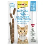 GimCat Sticks begrūdės lazdelės, su la&scaron;i&scaron;a ir upėtakiu (4 vnt)