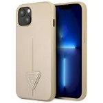 Guess GUHCP13SPSATLE Hardcase Saffiano Triangle Logo for iPhone 13 mini 5,4" / beige