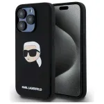 Karl Lagerfeld KLHMP15LSKHPPLK Silicone Karl Head Print Magsafe for iPhone 15 Pro 6.1" / black
