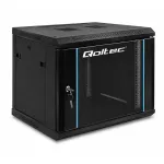 Qoltec RACK Cabinet 19" | 9U | 600 x 500 x 450 | Tempered doors | Hanging | Steel case | Lock | Black