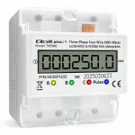 Qoltec Three phase electronic energy consumption meter | 400V | LCD | 4P | DIN rail