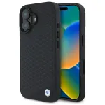 BMW BMHMP16S23RDDK Sign Leather Diamond Metal Logo MagSafe Hardcase for iPhone 16 6.1" / black
